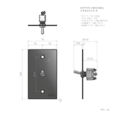 真鍮色トグルスイッチ A <1口長方形型> 3路式(片切対応)