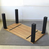 THE ZOU ダイニングテーブル アイアン脚のディテール