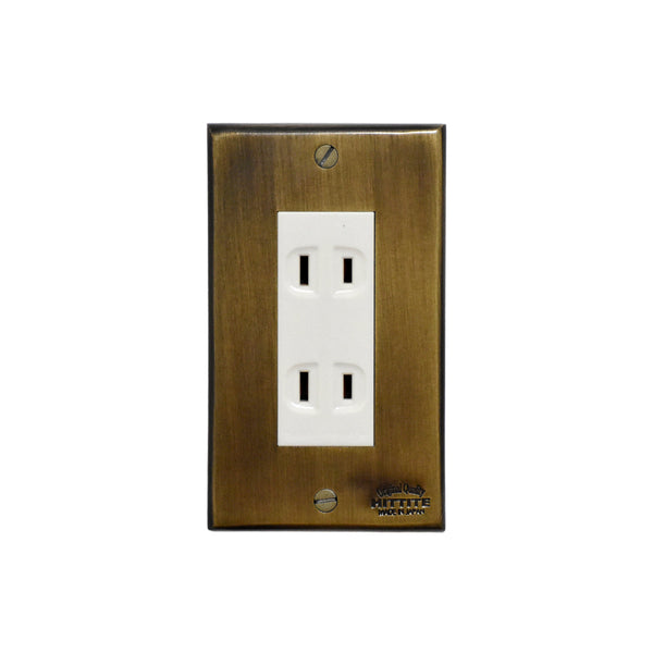 コンセントカバー シングル【真鍮色】