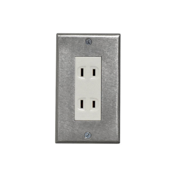 コンセントカバー シングル【ステンレス】