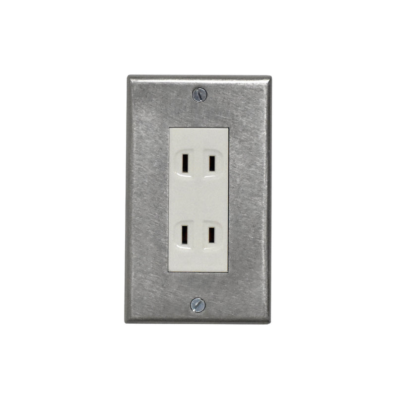 コンセントカバー シングル【ステンレス】