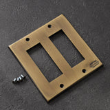 コンセントカバー ダブル【真鍮色】