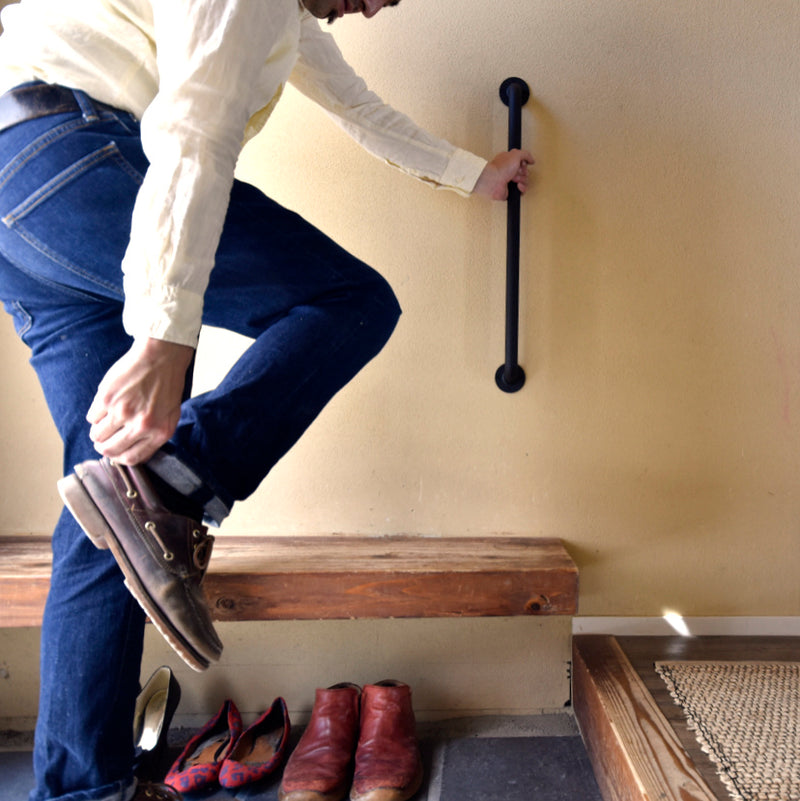 太い手すりハンドル ブラック