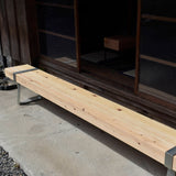 鉄帯ベンチ 黒脚