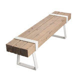 鉄帯ベンチ 白脚