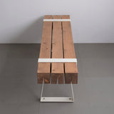 鉄帯ベンチ 白脚