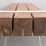 鉄帯ベンチ 白脚