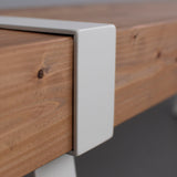 鉄帯ベンチ 白脚