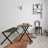 リビングダイニングテーブル ケレベック B【天板ブラウン】