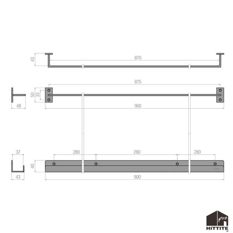 壁掛けマガジンラック【グレー】