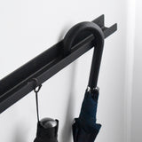 レール型 壁付け傘掛け【ブラック】