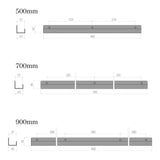 レール型 壁付け傘掛け【ブラック】