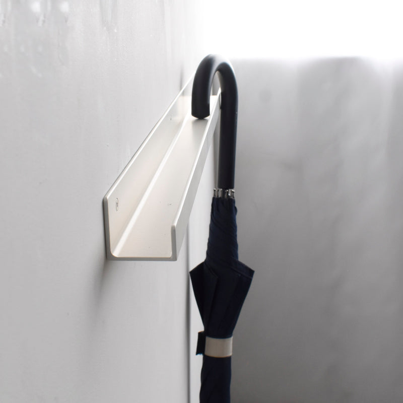 レール型 壁付け傘掛け【ホワイト】