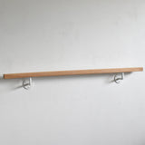 オーク手すり＋ブラケット× 2【白】 45～120cm