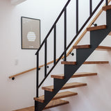 オーク手すり＋ブラケット× 2【白】 45～120cm