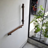 オーク手すり＋ブラケット× 2【白】 45～120cm