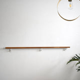 オーク手すり＋ブラケット× 3【白】121～200cm