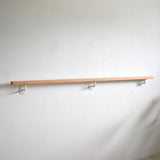 オーク手すり＋ブラケット× 3【白】121～200cm