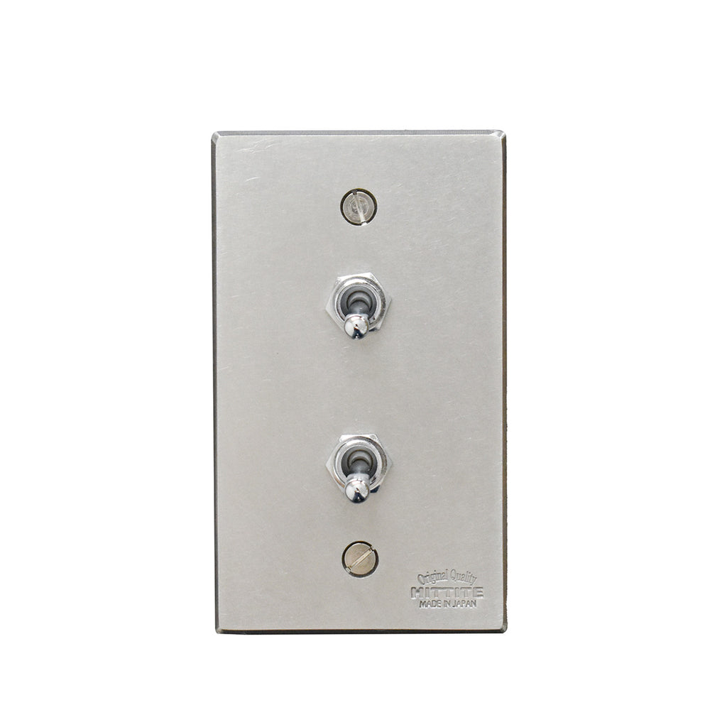 新製品カスタマイズ(シルバートグルスイッチ ) 日本製 ステンレス製トグルスイッチB（1口正方形型）シルバー