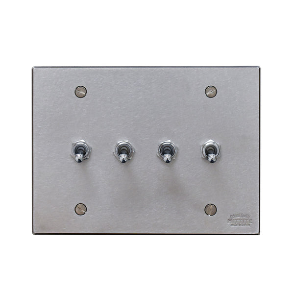 ステンレス製トグルスイッチ I＜4口長方形型＞ 3路式（片切対応