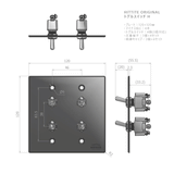真鍮色トグルスイッチ H＜4口正方形型＞ 3路式（片切対応）