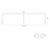 天井吊りハンガー 幅1865mm