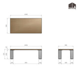 The zou ローテーブル 【天板ブラウン】 W90／105／120cm