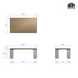 The zou ローテーブル 【天板ブラウン】 W90／105／120cm